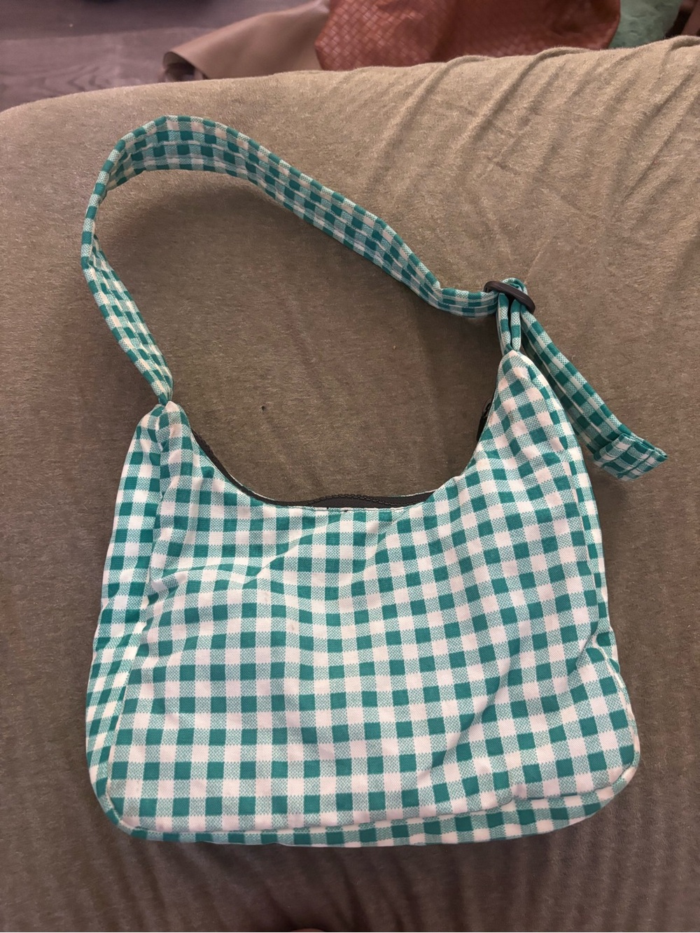 Baggu Green Gingham Shoulder Bag - Women - Picture 2 of 3
